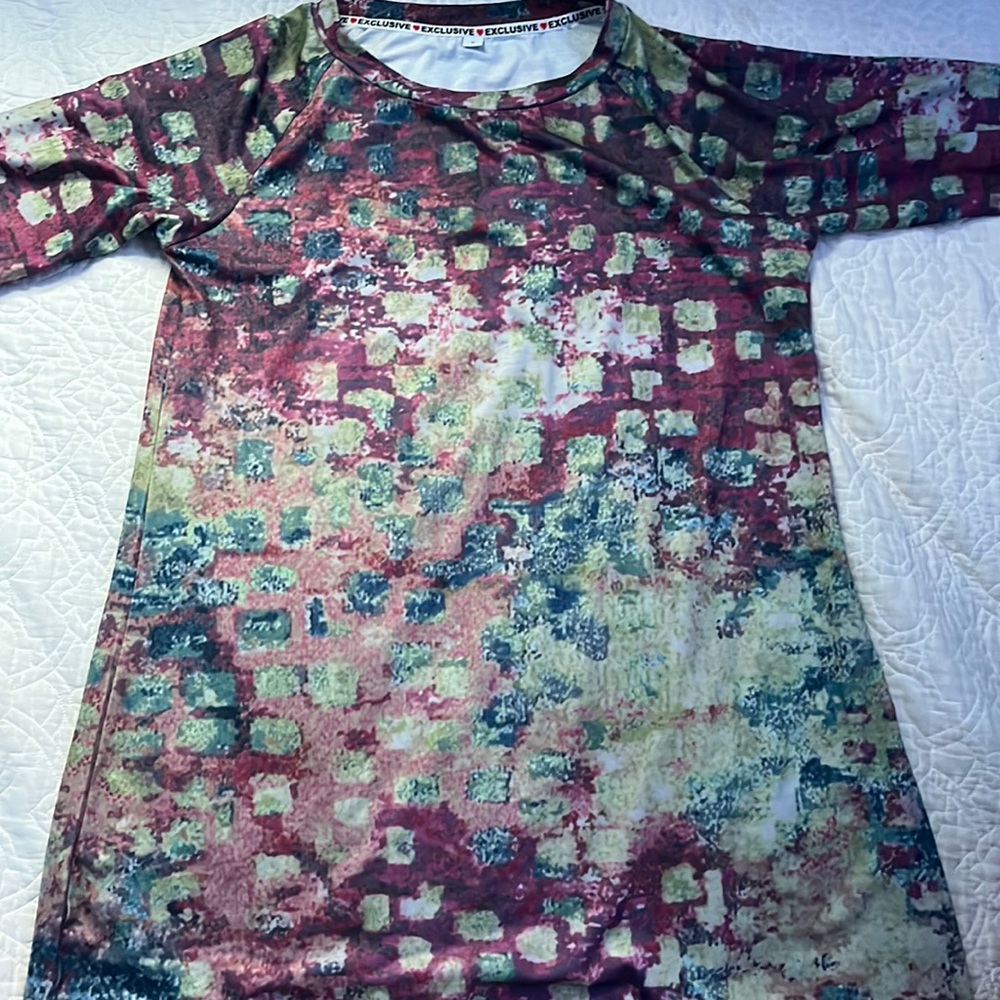 Multi color, long sleeve dress